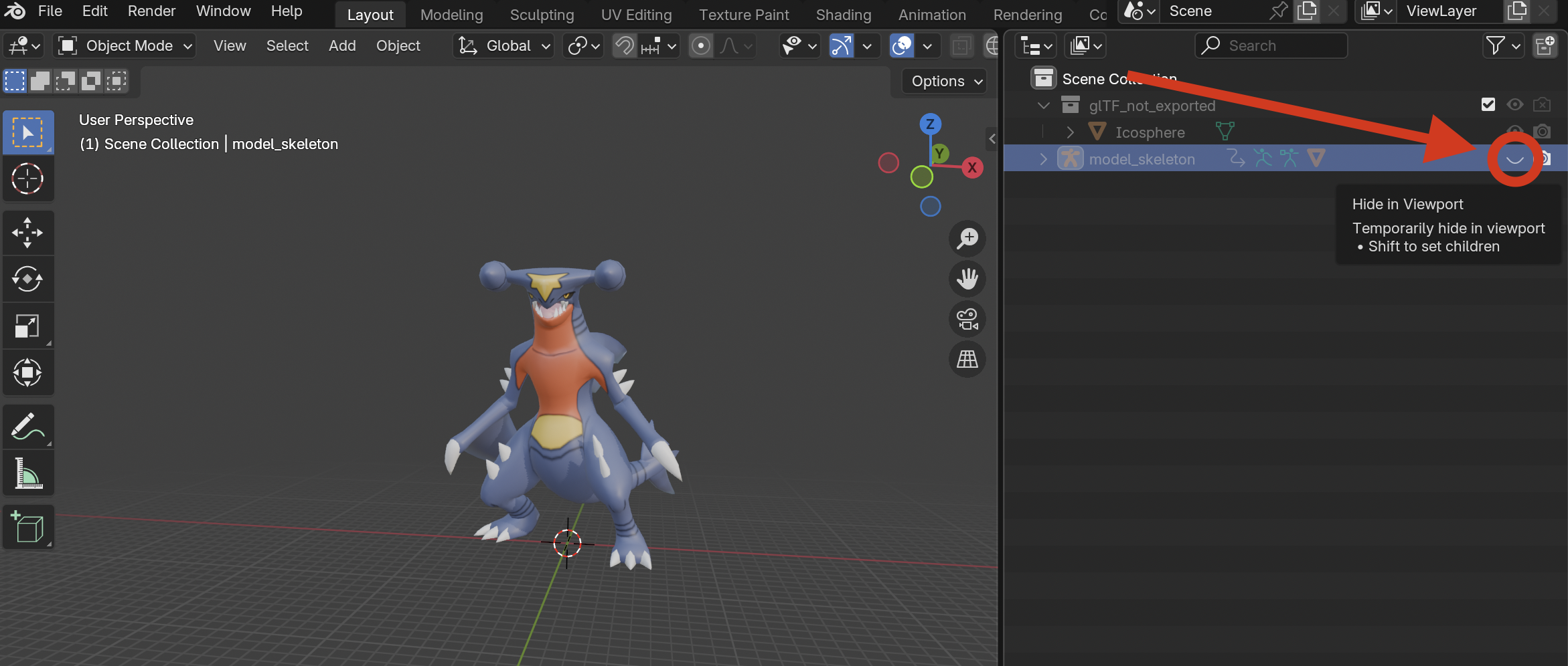 Model facing the correct direction