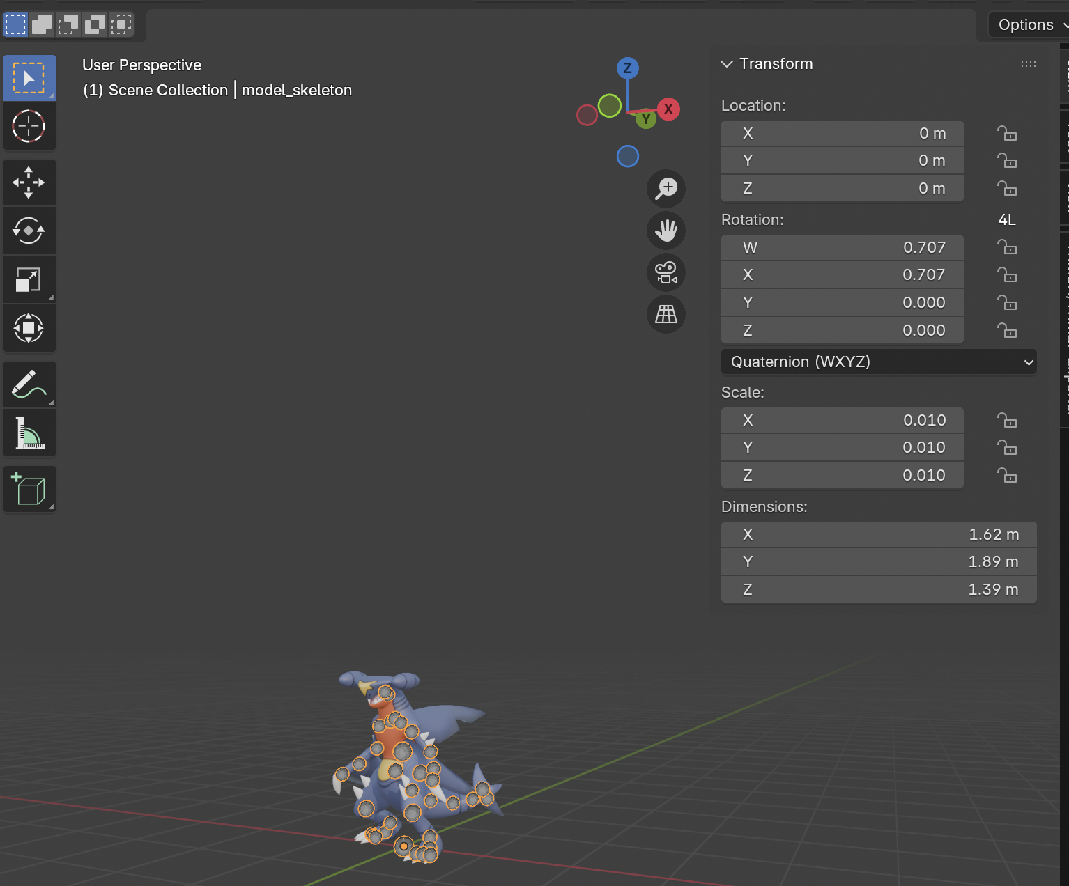 Scaling the armature