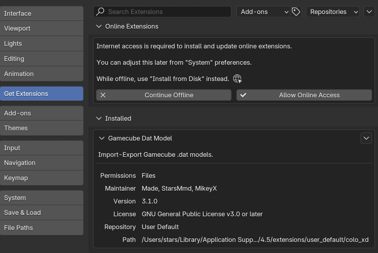Addon enabled in extensions list