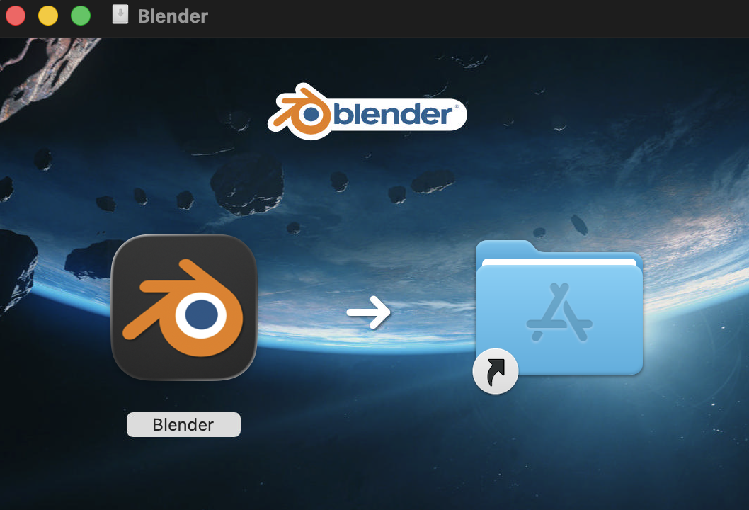Blender installer running